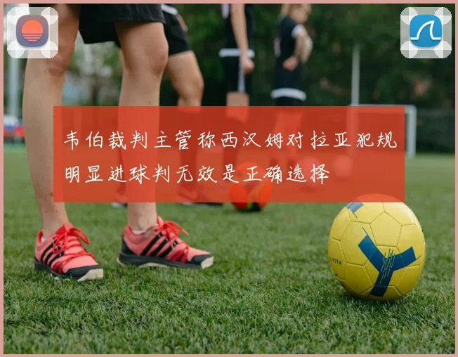 韦伯裁判主管称西汉姆对拉亚犯规明显进球判无效是正确选择